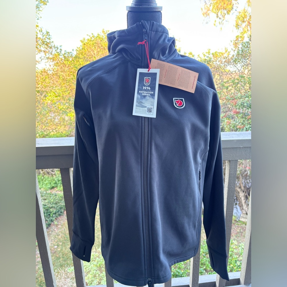 NWT Fjällräven Women’s Expedition Black Fleece Hoodie Size Medium